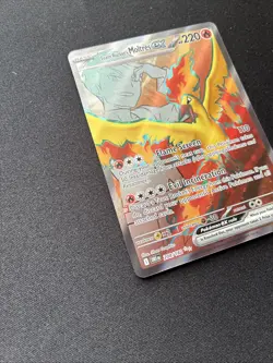 Pokemon Team Rockets Moltres EX Full Art 208/182 SV10 English, NM Condition - Image 3