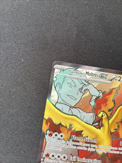 Pokemon Team Rockets Moltres EX Full Art 208/182 SV10 English, NM Condition - Image 4