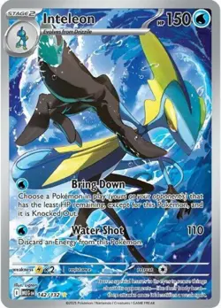 NM-Mint Inteleon - 142/132 - Illustration Rare Pokemon Mega Evolution - Base Set - Image 1