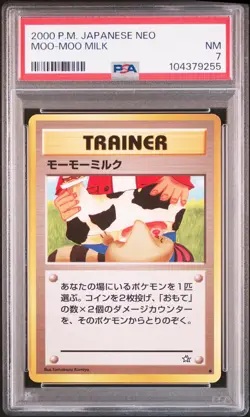 2000 POKEMON JPN NEO MOO-MOO MILK PSA 7 - Image 1