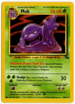 Non Holo Muk 28/62 Fossil Non Holo Rare Pokemon NM - Image 1