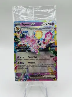 Espeon ex 34/131 Pokemon Prismatic Evolutions Surprise Box Stamped Promo -Sealed - Image 1