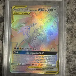 Pokemon 2019 Sun & Moon Hidden Fates Moltres Zapdos Articuno GX#69 PSA 10 Beauty - Image 2
