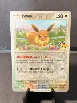 Pokemon Day Stamp Eevee 074/131 Sv: Prismatic Evolutions Promo 2025 NM #02 - Image 1