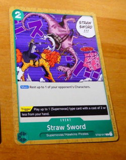 ONE PIECE ENGLISH CARD GAME CARTE STRAW SWORD ST02-017 ST EN TCG MINT - Image 1