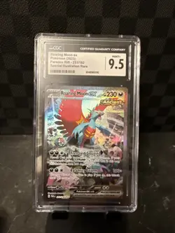 Pokemon Roaring Moon ex 251/182 SV Paradox Rift CGC 9.5 Mint+ Rare TCG Card - Image 1