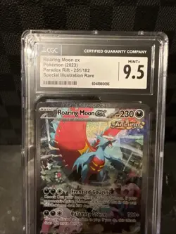 Pokemon Roaring Moon ex 251/182 SV Paradox Rift CGC 9.5 Mint+ Rare TCG Card - Image 2