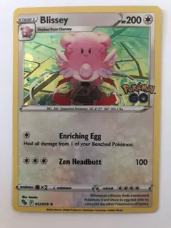 Blissey 052/078 2022 Pokemon Go card Cosmos Holo - LP - Image 1