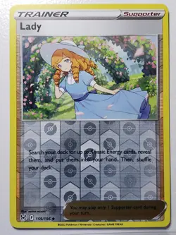 REVERSE HOLO Lady 159/196 NM / M - Lost Origin Pokemon Card $2 Flat Shipping - Image 1