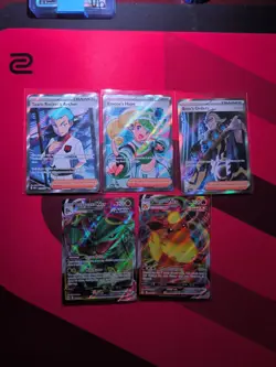 Pokemon TCG Trainer Full Art Card Lot Set of 5 Ultra Rare Cards - Image 1