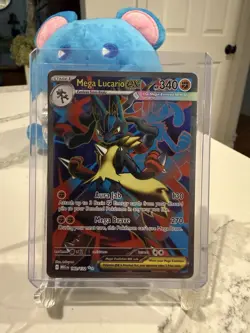 Pokemon TCG Mega Lucario EX Card 160/132 Mega Evolution Ultra Rare Near Mint - Image 1