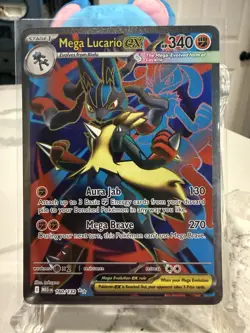 Pokemon TCG Mega Lucario EX Card 160/132 Mega Evolution Ultra Rare Near Mint - Image 3
