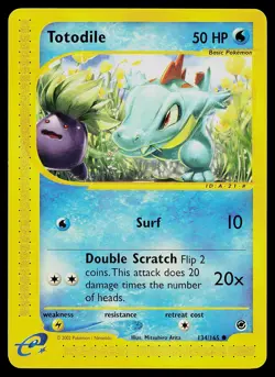 Pokemon Card - Totodile Expedition 134/165 Non-Holo - Image 1