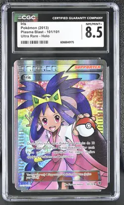 CGC 8.5 Iris 2013 Plasma Blast 101/101 Ultra Rare Holo Pokemon Card - Image 1