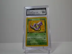 CGC 10 GEM MINT Pokemon Card Team Rocket 1st Edition Ekans 56/82 WOTC - Image 1