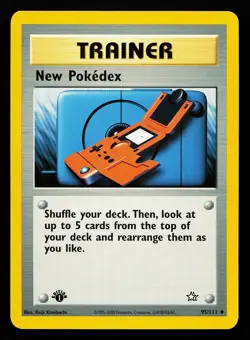 New Pokedex 95/111 1st Edition Neo Genesis Pokemon Card - Image 1