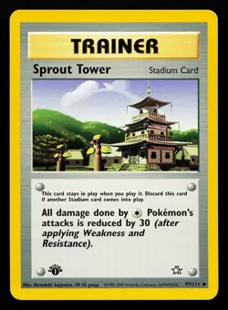Sprout Tower 97/111 1st Edition Neo Genesis Pokemon Card - Image 1