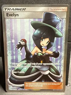 Evelyn 175/181 Pokemon TCG Sun & Moon Team Up Holo Card LP - Image 1
