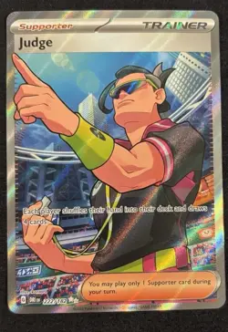 Pokemon TCG Sv10: Destined Rivals Judge 222/182 Full Art Trainer Card - Image 1