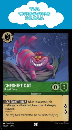 Cheshire Cat The First Chapter #71/204 Uncommon Disney Lorcana Card - Image 1