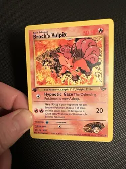 Brock's Vulpix 37/132 1st Edition Gym Challenge 2000 WotC Vintage Pokemon Card - Image 1