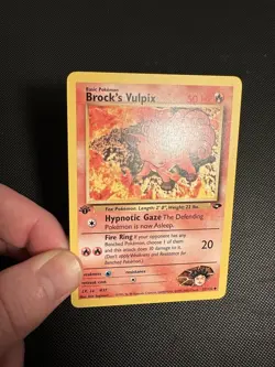 Brock's Vulpix 37/132 1st Edition Gym Challenge 2000 WotC Vintage Pokemon Card - Image 2