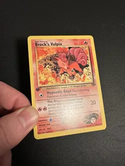 Brock's Vulpix 37/132 1st Edition Gym Challenge 2000 WotC Vintage Pokemon Card - Image 3