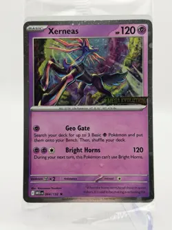 Xerneas 064/132 SEALED Pokemon Mega Evolution Stamped Promo Best Buy Holo Card - Image 2
