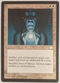 MTG Aura of Silence LP Uncommon Weatherlight - Image 1