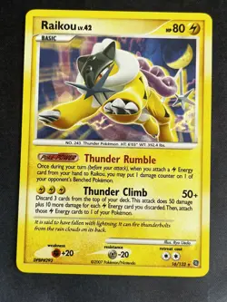 Pokemon TCG Raikou 16/132 Secret Wonders Cracked Ice Holo Excellent Condition - Image 1