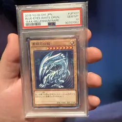 PSA 10 Gem Mint Blue-Eyes White Dragon 15AX-JPY07 Millenium Rare 2015 Japanese - Image 1