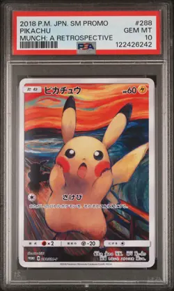 2018 POKEMON JPN SM PROMO MUNCH: A RETROSPECTIVE #288 PIKACHU PSA 10 - Image 1