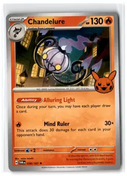 2024 Scarlet & Violet Series - Twilight Masquerade Chandelure #38 Rare - Image 1