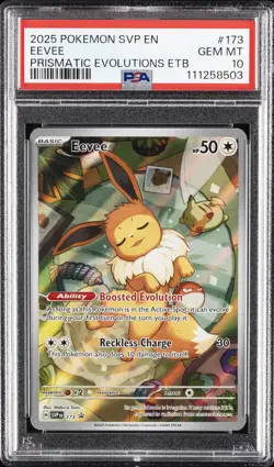 2025 POKEMON SVP EN-SV BLACK STAR PROMO #173 EEVEE PSA 10 - Image 1