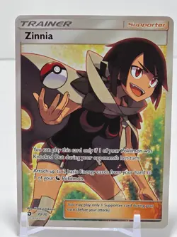 POKEMON Zinnia 70/70 Full Art Trainer Supporter Dragon Majesty 2018 - Image 1