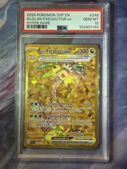 Pokemon TCG Surging Sparks Alolan Exeggutor EX 225/191 Double Rare PSA 10 - Image 1