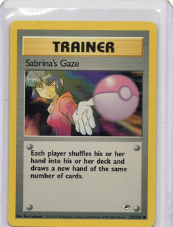 Sabrina’s Gaze 125/132 Gym Heroes Pokemon TCG 2000 Common MP - Image 1