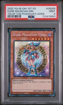 2022 Yu-Gi-Oh! Dark Magician Girl MP22-EN268 Secret Rare PSA 9 MINT - Image 1