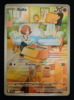 Pokemon Ralts Holo Illustration Rare Card 211/198 Scarlet & Violet Base Set NM - Image 1