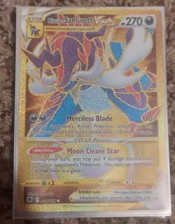 Pokemon TCG Hisuian Samurott VSTAR Astral Radiance Holo Ultra Rare Card - Image 1