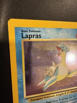 Pokemon TCG Lapras Fossil Holo Unlimited Rare Card 10/62 Vintage - Image 2