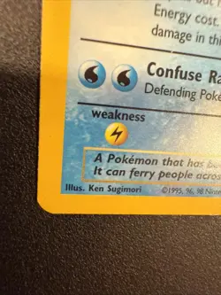 Pokemon TCG Lapras Fossil Holo Unlimited Rare Card 10/62 Vintage - Image 5