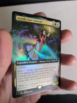 Aerith, Last Ancient R0163 Extended Art Foil Magic The Gathering Card Final... - Image 2