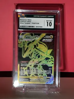 CGC 10 GEM MINT Rayquaza VMAX TG29/TG30 Silver Tempest 2022 Pokemon Card - Image 1