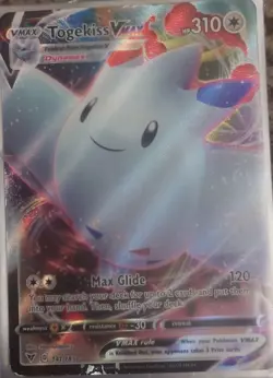 Pokemon TCG Togekiss VMAX Holo Ultra Rare Card Vivid Voltage Mint Condition - Image 1