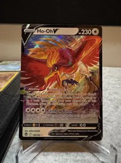 Ho-Oh V 140/195 Silver Tempest NM Ultra Rare HOLO Legendary Pokemon Card TCG - Image 1