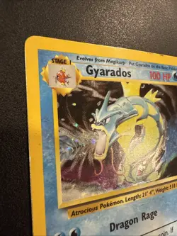 Gyarados 6/102 Holo Rare Base Set WOTC Pokemon Card TCG Vintage 1999 - Image 2