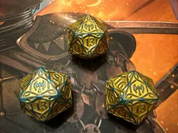 MTG Spindown d20 Oversized Kaldheim Gold Life Counter Magic The Gathering X3 - Image 1