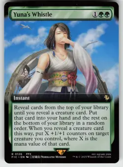 Yuna's Whistle (Extended Art) R Commander: FINAL FANTASY 126 MTG - Image 1
