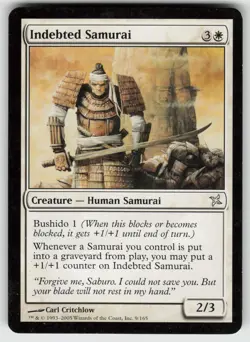 Indebted Samurai U Betrayers of Kamigawa 9 MTG - Image 1